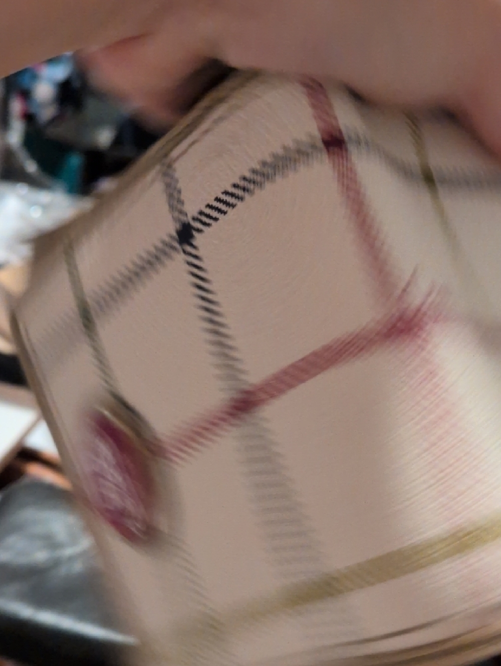 Coach Tattersall White Plaid Wristlet with Pink Logo Plaque - Picture 6 of 8